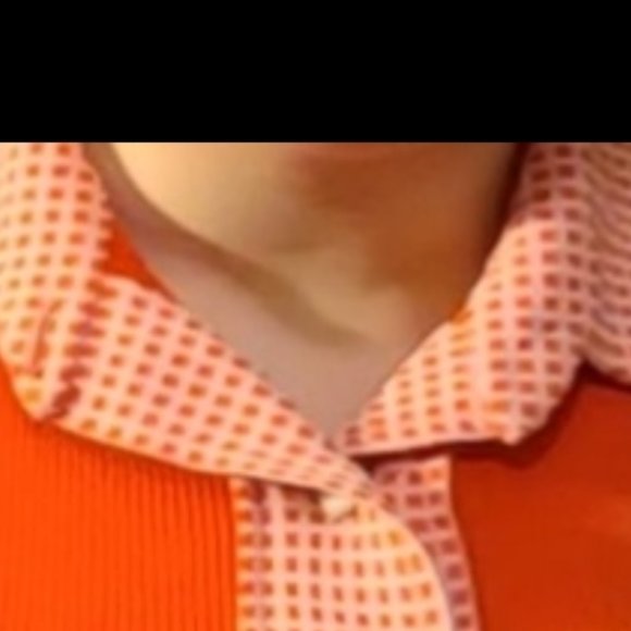 Vintage Orange Ribbed Blouse - Picture 5 of 7